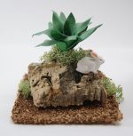 Pita verde con conejo. Medidas: 9,5x9,5cm.